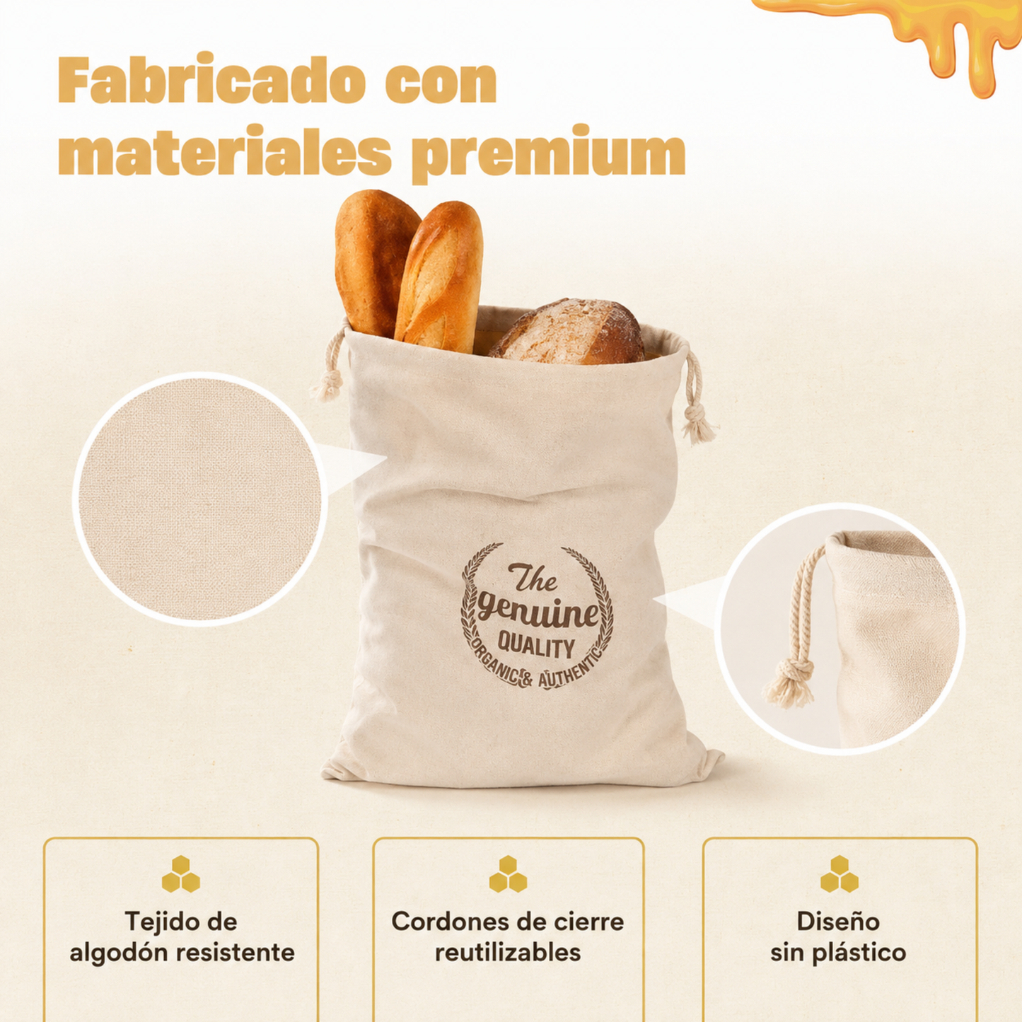Bolsa Premium que mantiene tu pan tierno hasta 7 días