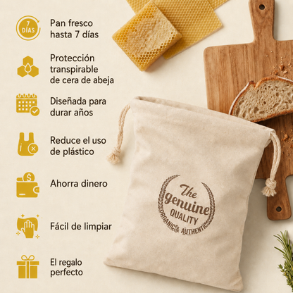 Bolsa Premium que mantiene tu pan tierno hasta 7 días